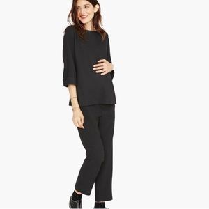 HATCH Beckett Trouser, Black, Size 0 Maternity